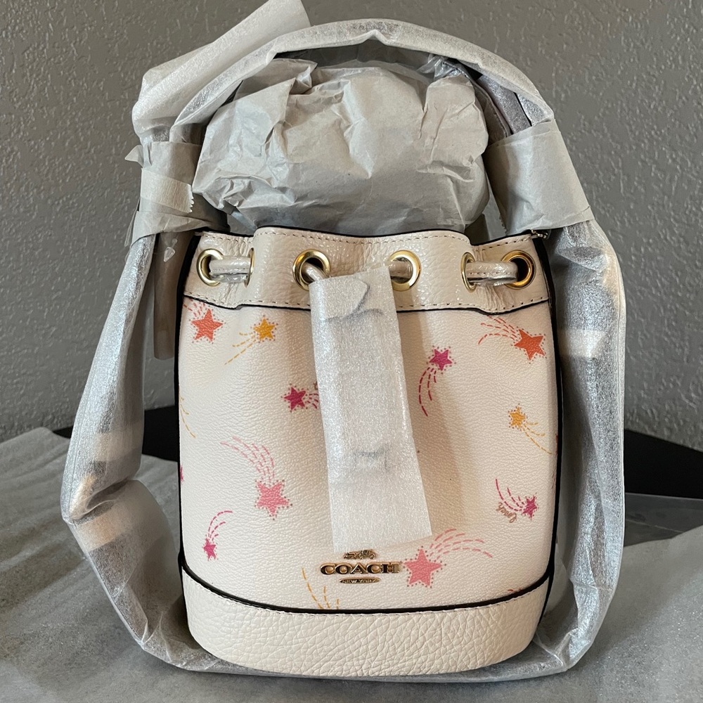 Coach Dempsey Drawstring Bucket Bag 15 in Shooting Star